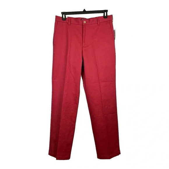 IZOD American Chino Flat Front Straight Pants Wrinkle‎ Free Men Size 33/32 NWT - Picture 2 of 10